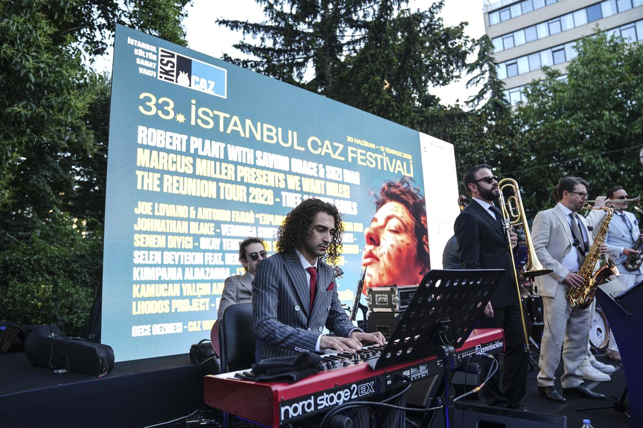 Musicians perform during the opening ceremony of the 33rd Istanbul Jazz Festival in Istanbul, Türkiye, July 1, 2026. (AA Photo)