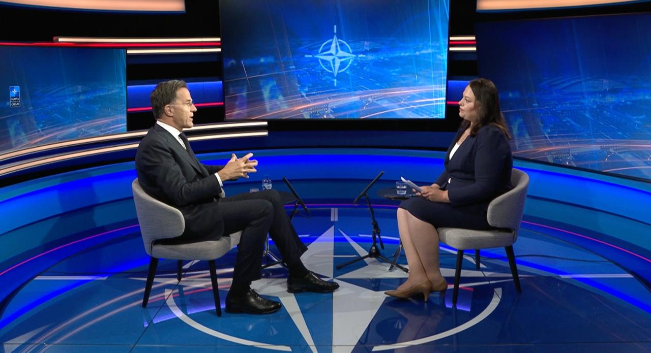 NATO Secretary General Mark Rutte answered the questions of the Anadolu Agency correspondent at NATO Headquarters in Brussels, Belgium, July 1, 2026. (AA Photo)