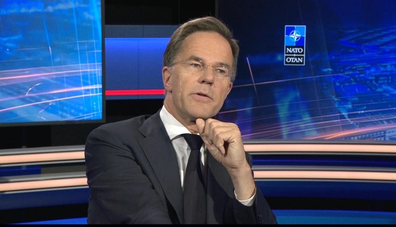 NATO Secretary General Mark Rutte answered the questions of the Anadolu Agency correspondent at NATO Headquarters in Brussels, Belgium, July 1, 2026. (AA Photo)