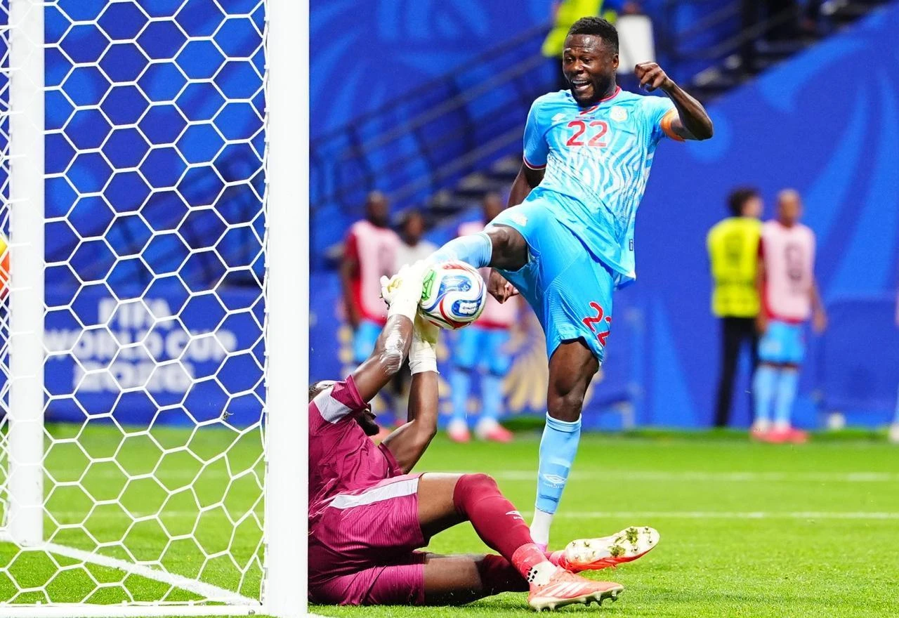 Chancel Mbemba (22) of DR Congo in action during 2026 FIFA World Cup Round of 32 match between England and DR Congo at Mercedes-Benz Stadium (Atlanta Stadium) in Atlanta, Georgia, United States on July 1, 2026. (AA Photo)