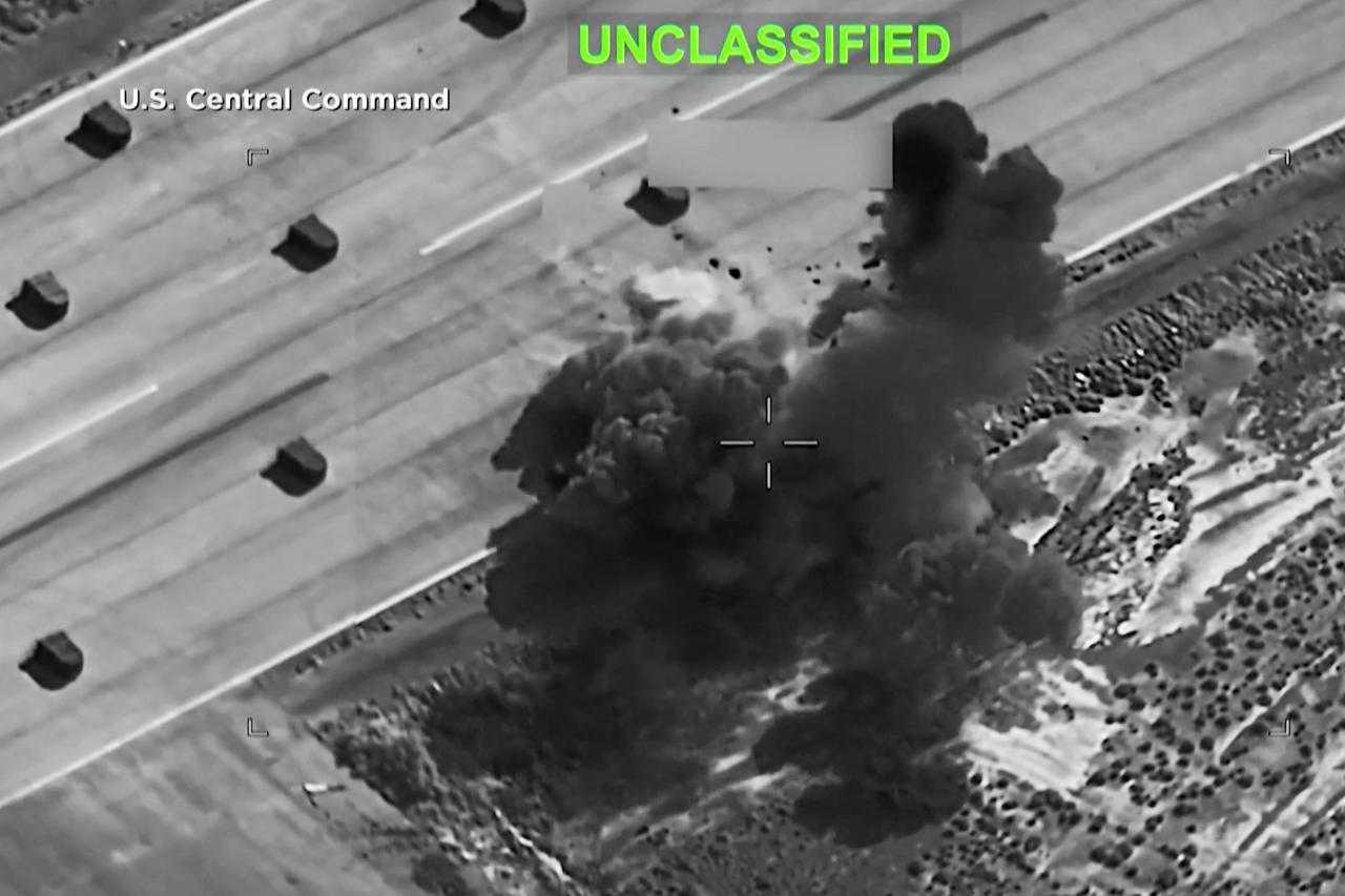 This screen grab, taken from video footage shared by the US Military Central Command, shows a fresh round of strikes against Iran. (AFP Photo/US Military Central Command via AFPTV)