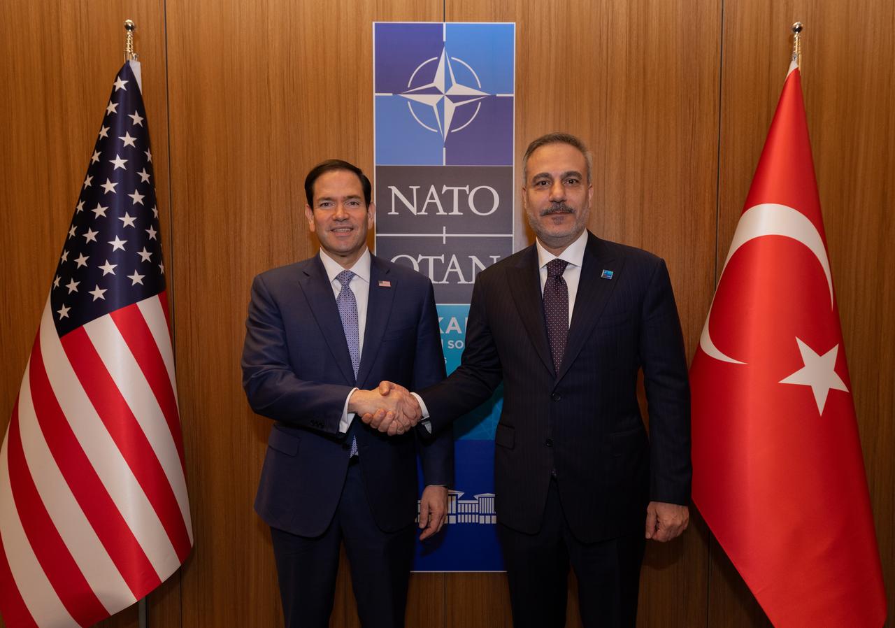 Turkish Foreign Minister Hakan Fidan meets with US Secretary of State Marco Rubio on the sidelines of the NATO Summit in Ankara, Türkiye, July 8, 2026. (AA Photo)