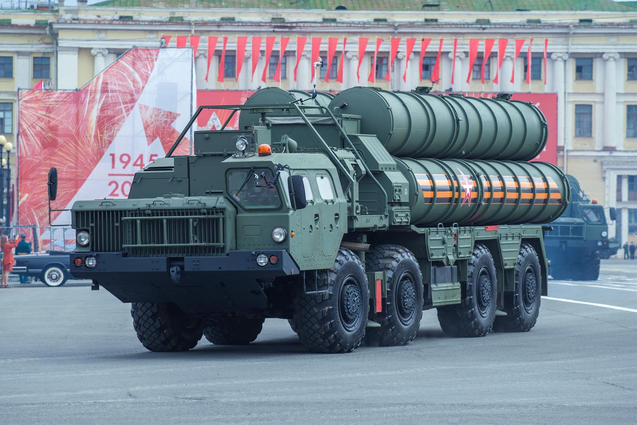Launcher of the S-400 air missile system during a rehearsal of the military parade in Saint Petersburg, Russia, June 20, 2020. (Adobe Stock Photo)