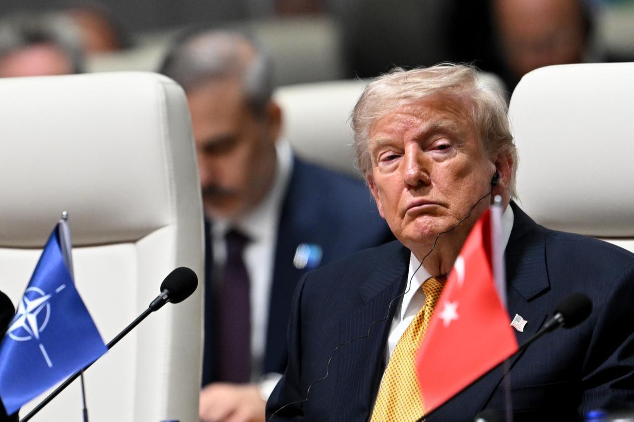 US President Donald Trump attends the North Atlantic Council meeting held as part of the 36th NATO Heads of State and Government Summit at the Presidential Complex in Ankara, Türkiye, July 08, 2026. (AA Photo)