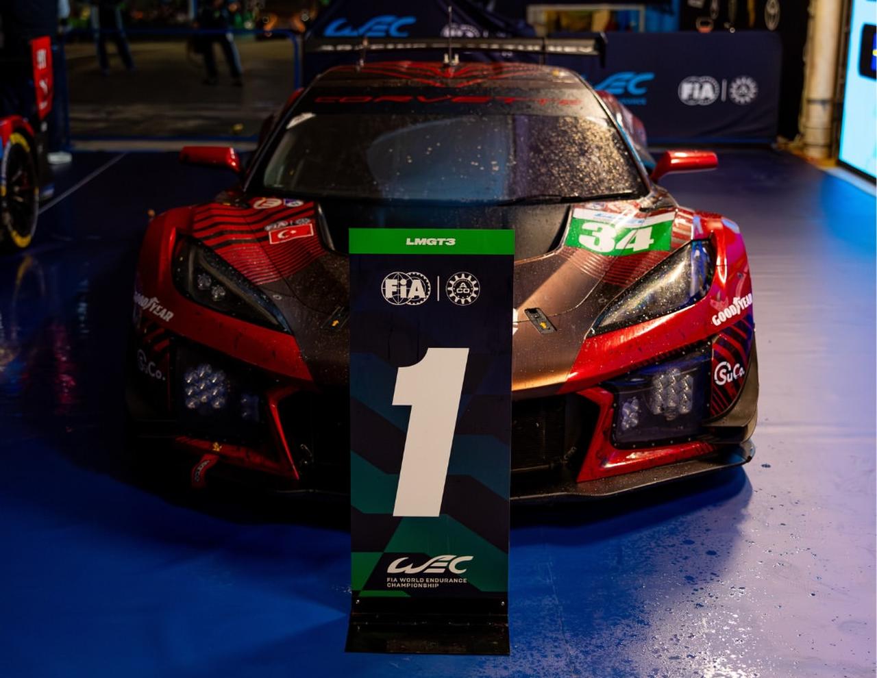 Racing Team Türkiye’s No. 34 car is seen after Salih Yoluc and his teammates claimed first place in the LMGT3 category at the Sao Paulo 6 Hours. (Photo via Instagram/@salihyoluc)