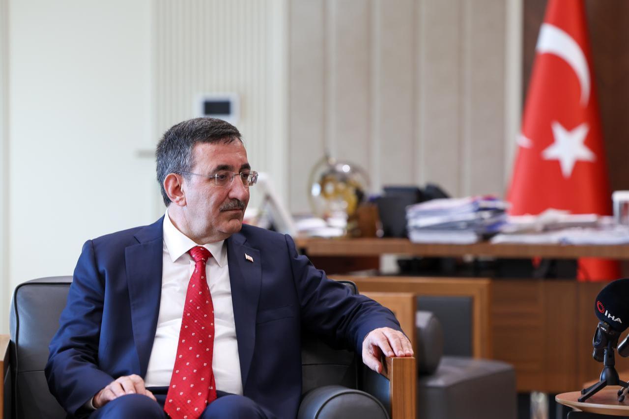 Turkish Vice President Cevdet Yilmaz meets with Turkish Republic of Northern Cyprus (TRNC) President Tufan Erhurman in Lefkosia, Turkish Republic of Northern Cyprus, July 10, 2026. (AA Photo)