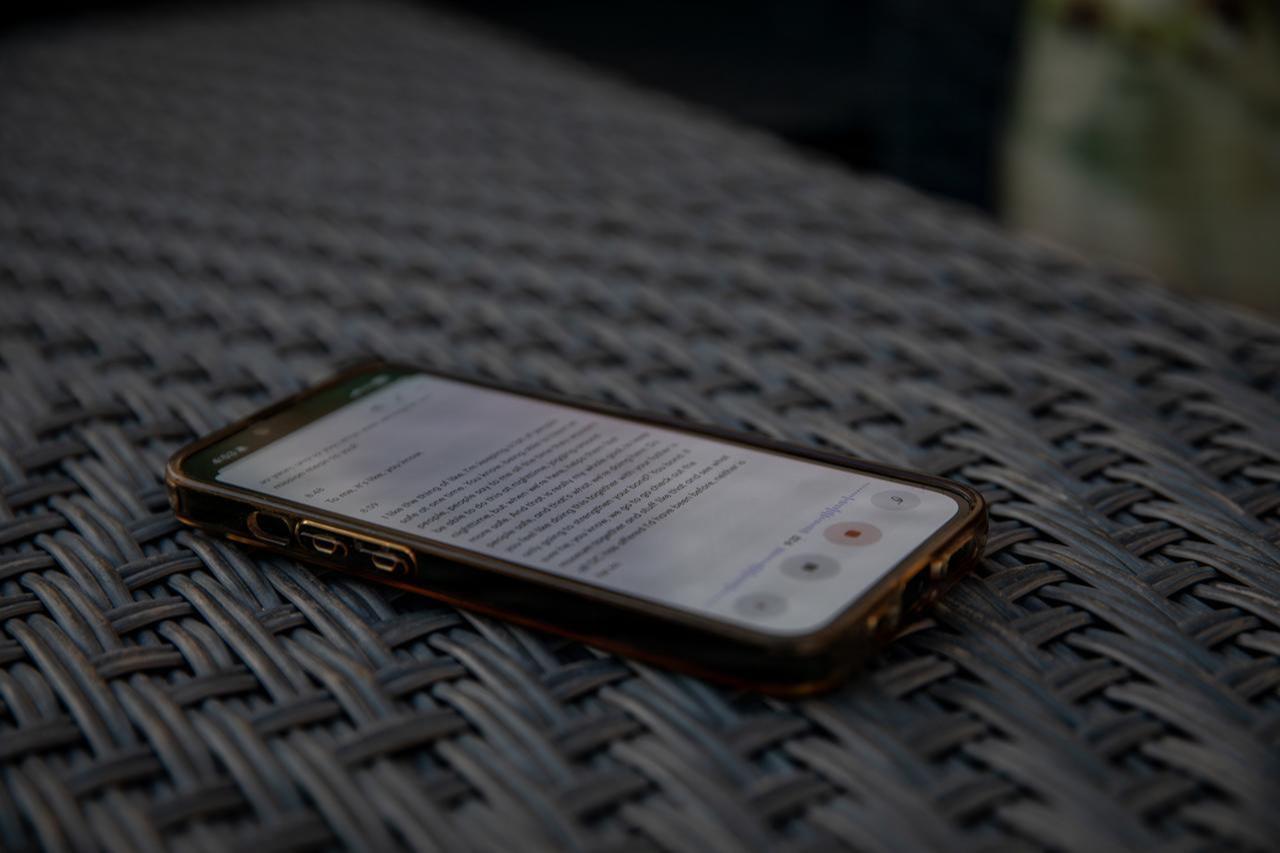 U.S. Army member uses a phone to record an interview with members of the 112th Military Police Battalion, Mississippi National Guard, in McLean, Va., Jan. 7, 2025. (Photo via U.S. Army National Guard)
