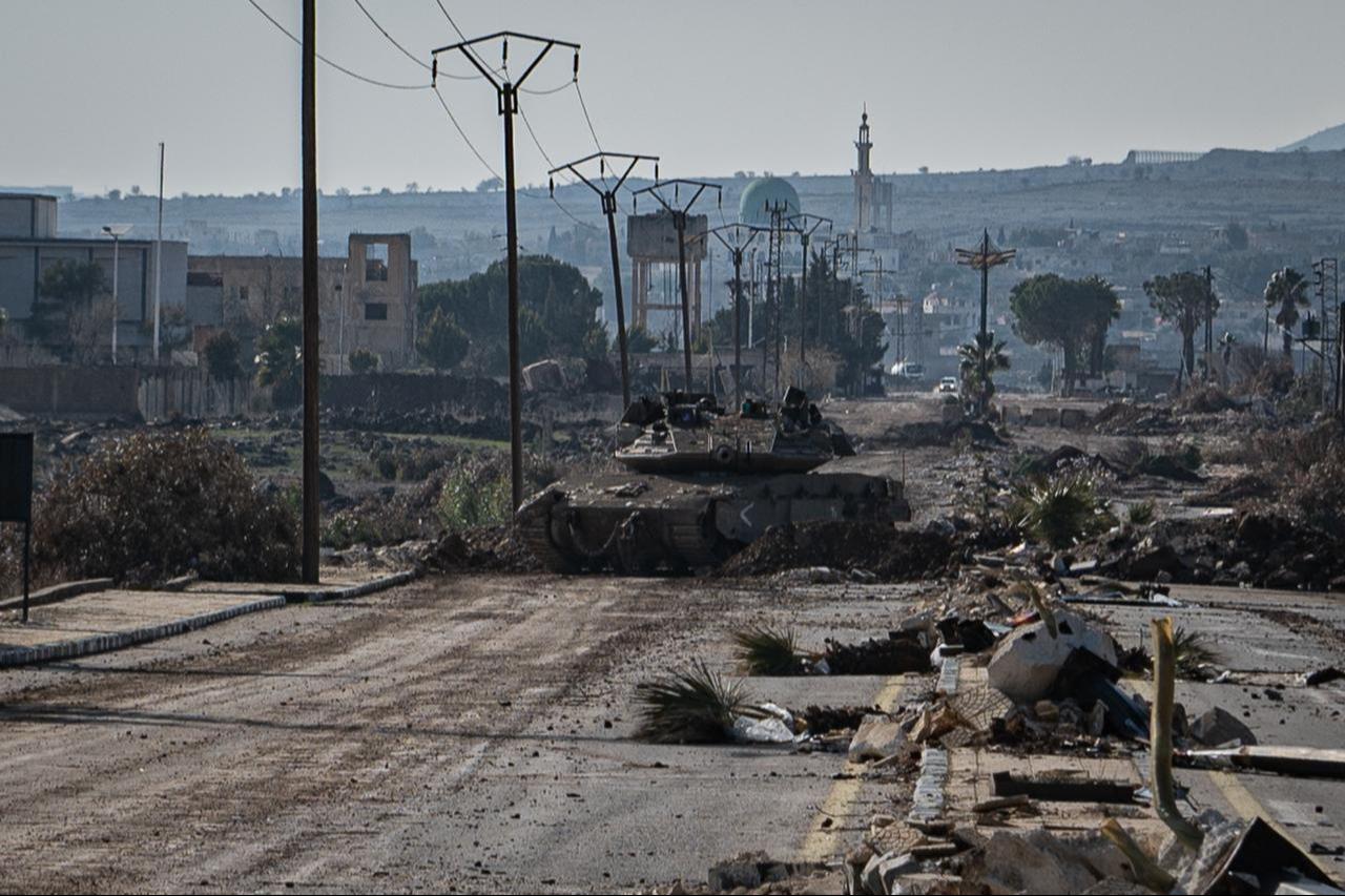 A view of Israeli army tank in the Al Hamadyeh area of Quneitra province, located in the Golan Heights, Syria, January 6, 2025. (AA Photo)