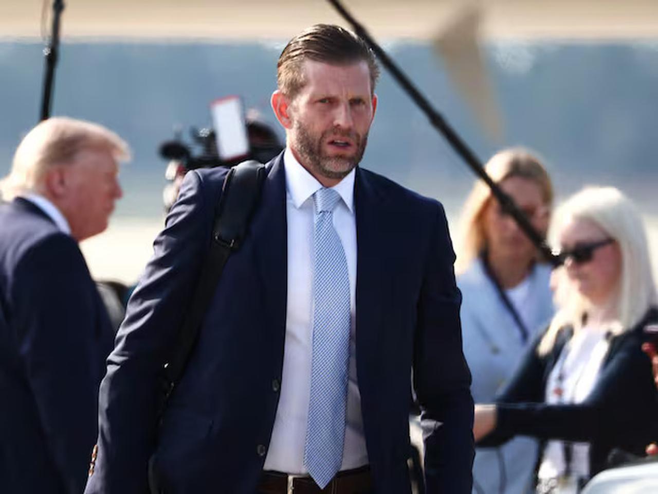 Eric Trump prepares to board Air Force One on July 01, 2026 at Joint Base Andrews, Maryland. Trump is traveling to North Dakota to attend the Theodore Roosevelt Presidential Library dedication on his first trip using the new Air Force One aircraft gifted to the U.S. by Qatar's government. (AFP Photo)