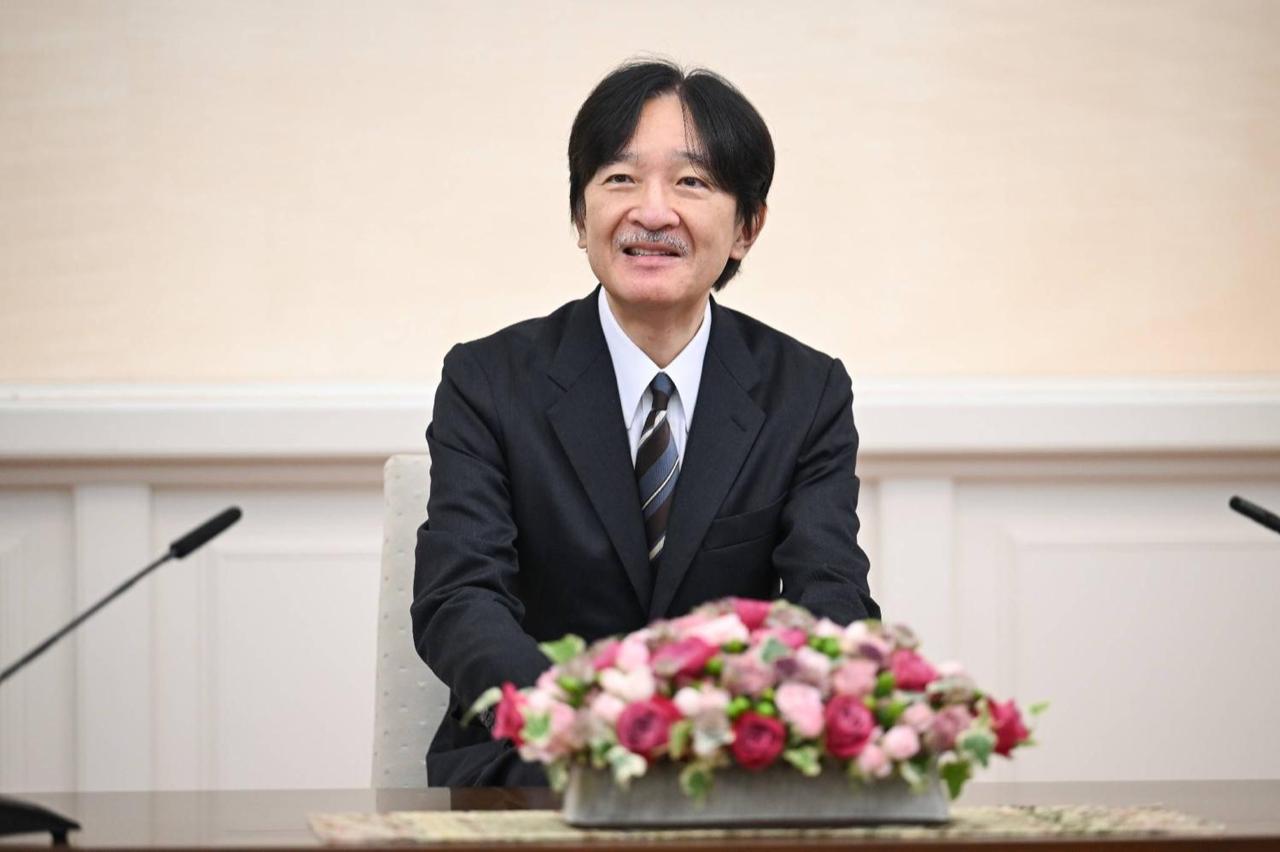 Crown Prince Akishino, the younger brother of Emperor Naruhito, attends an official event in Tokyo, Japan. (Photo via Kyodo News)