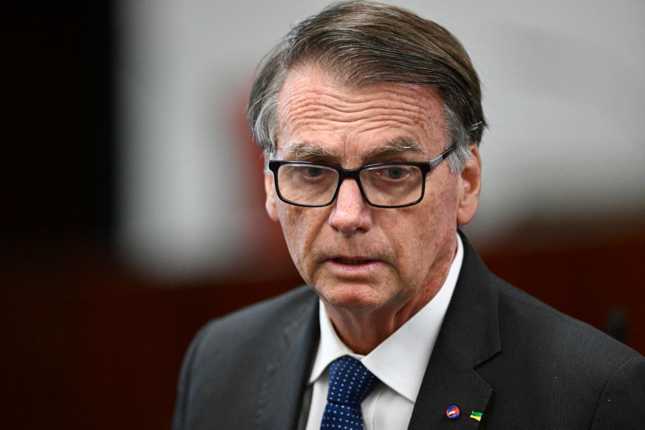 Former Brazilian President Jair Bolsonaro attends a session of the Brazilian Supreme Court in Brasilia, June 10, 2025. (AFP Photo)