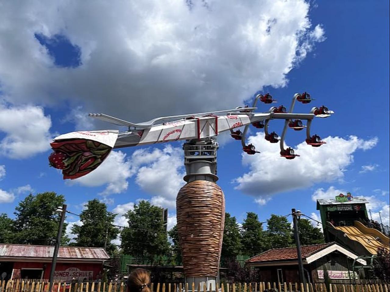One of the rides at the Karl's Erlebnis-Dorf theme park west of Berlin, Germany (Photo via Pinterest)