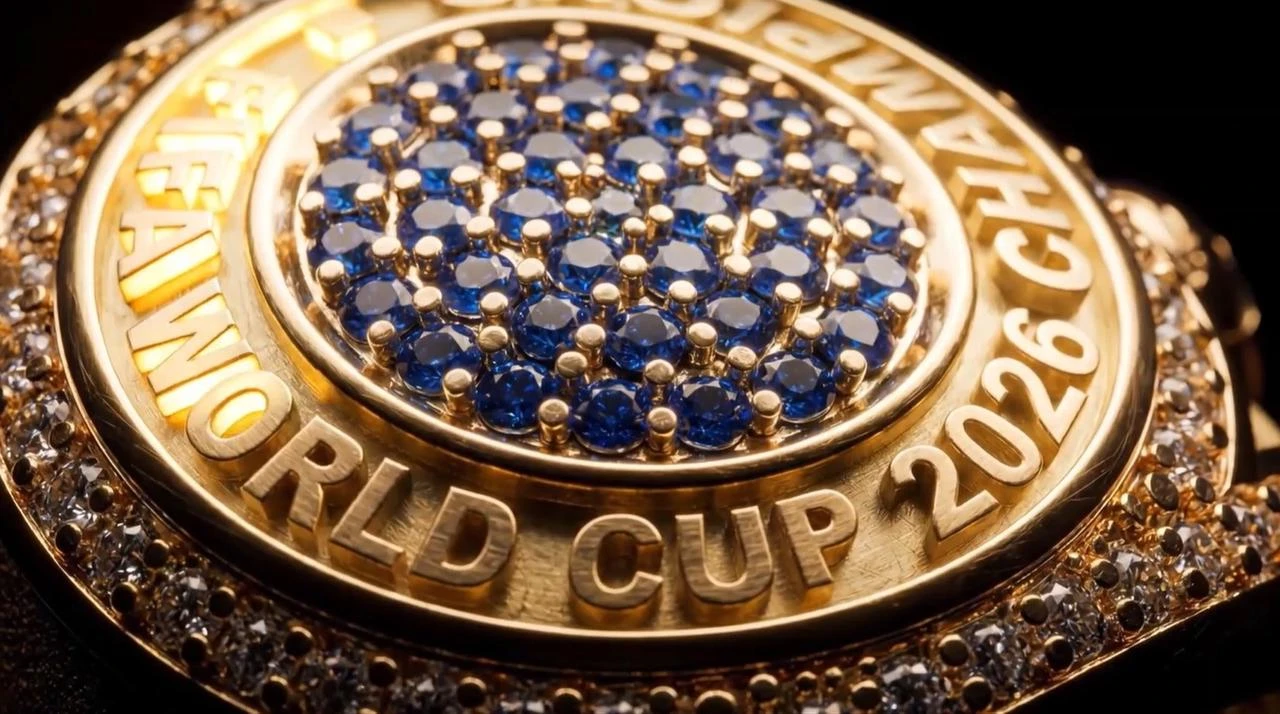 The FIFA World Cup 2026 champions’ ring is shown. (Photo via FIFA)
