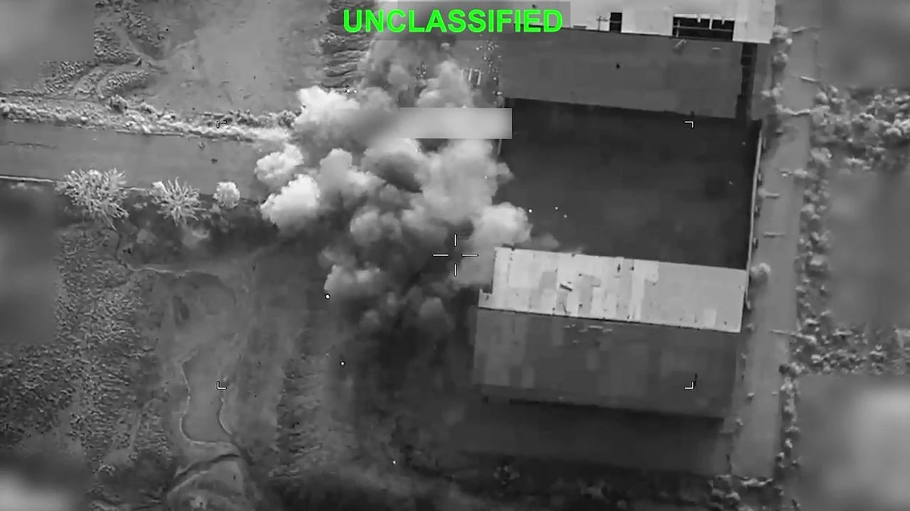 This screen grab made on July 15, 2026, from a handout video released by US Central Command on July 13, 2026, shows what the US military says is a strike in Iran. (AFP Photo/US Central Command Public Affairs/HO)