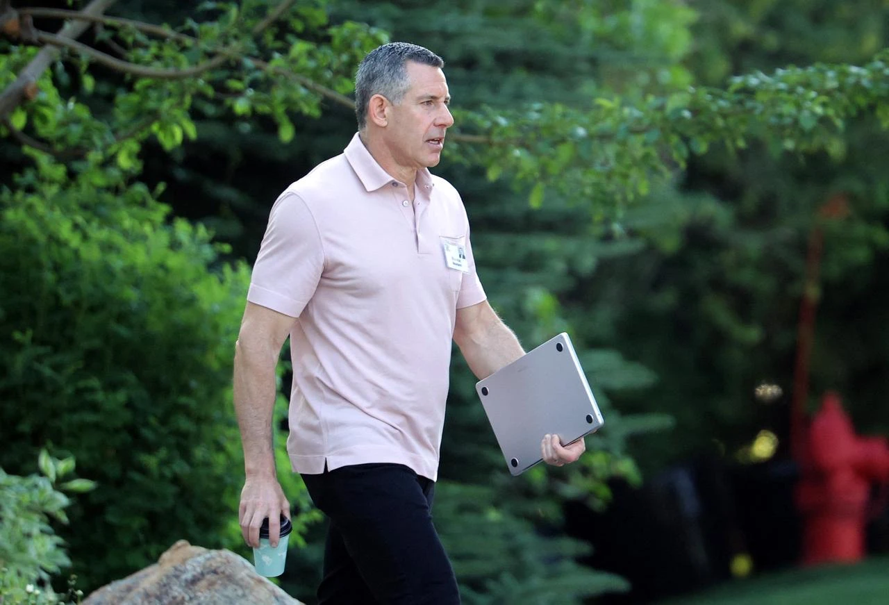 Spencer Neumann, CFO of Netflix, attends the Allen & Company Sun Valley Conference at the Sun Valley Lodge on July 9, 2026 in Sun Valley, Idaho. (AFP Photo)