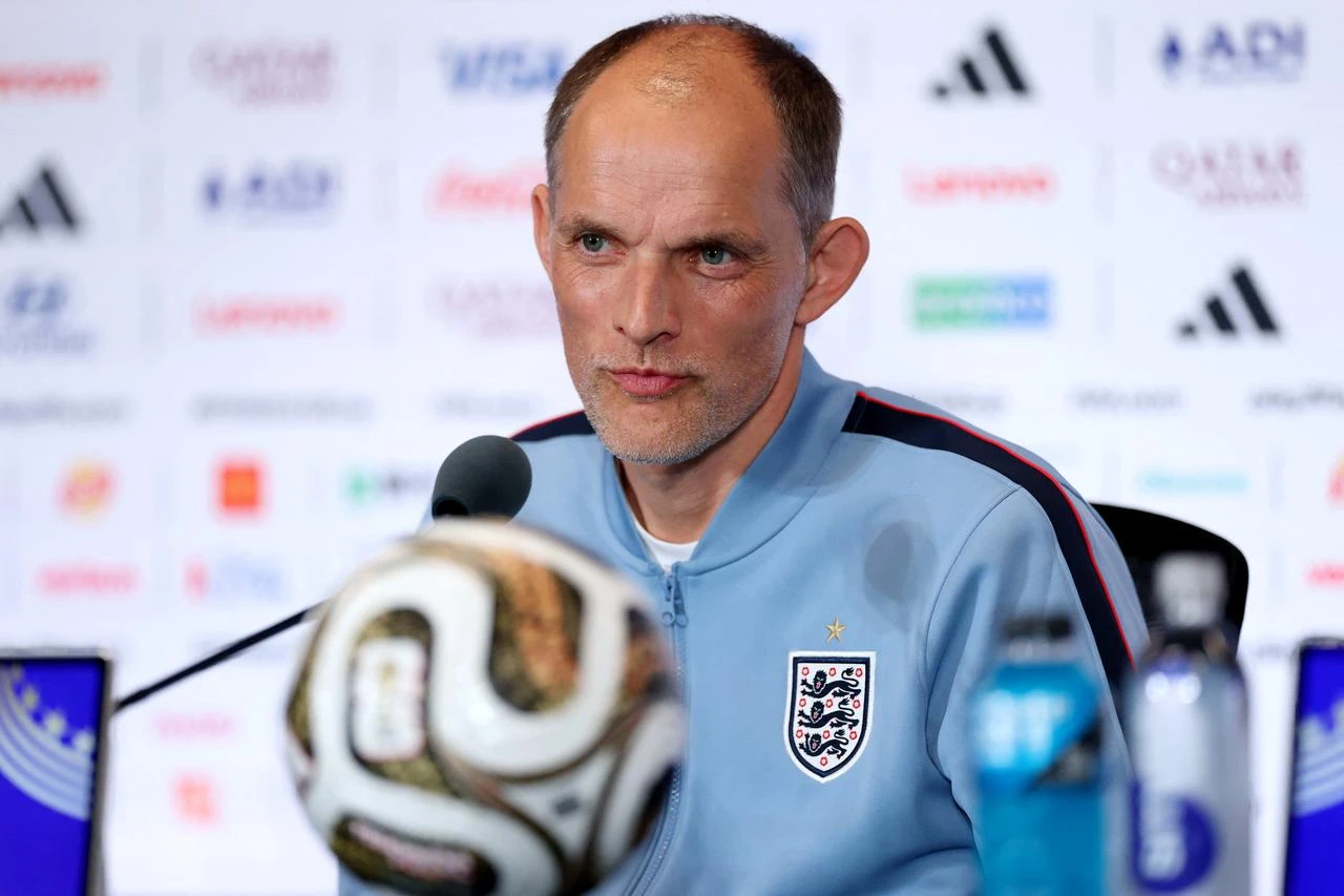 Thomas Tuchel, Manager of England, during a Press Conference ahead of the Bronze Final match between France and England in Florida, July 17, 2026 (AFP Photo)