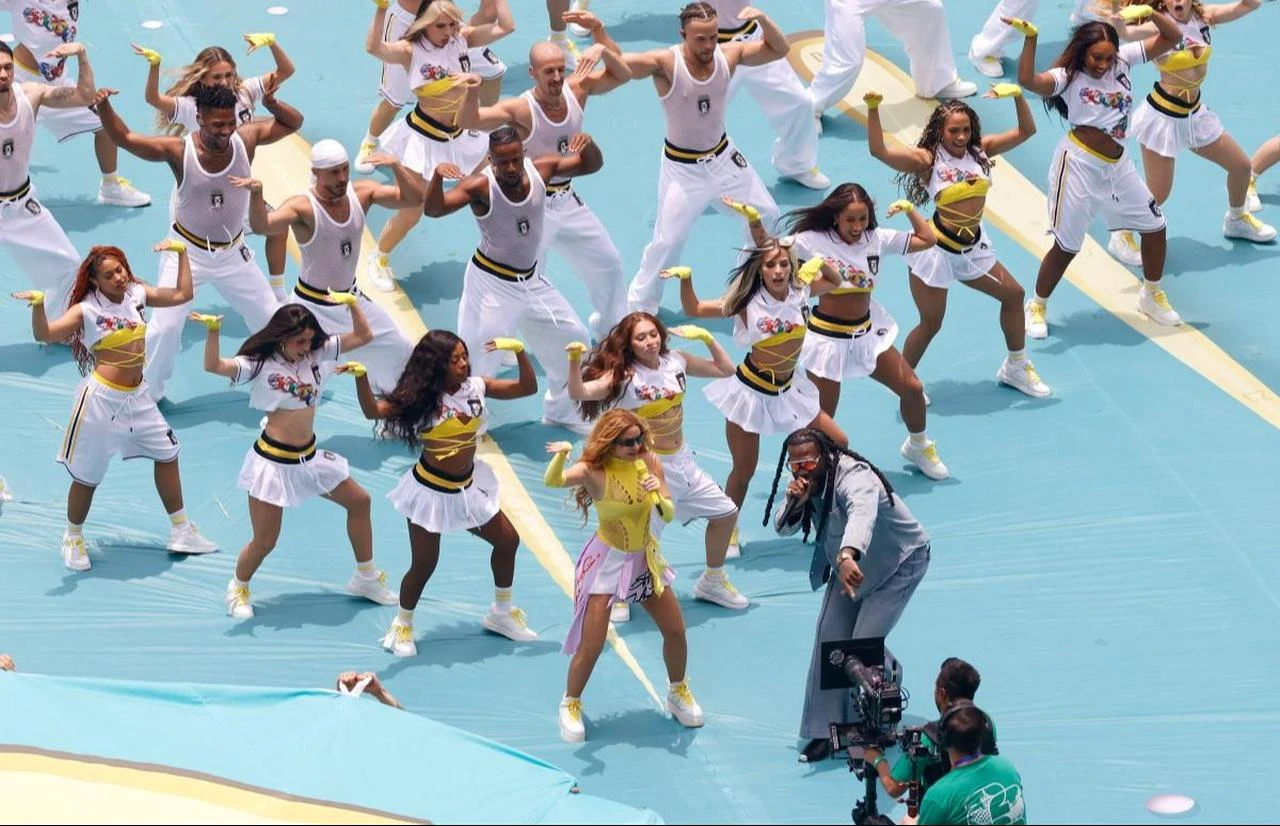 Shakira and Burna Boy perform during the opening ceremony of the 2026 World Cup at the Mexico City Stadium in Mexico City, June 11, 2026. (AFP Photo)