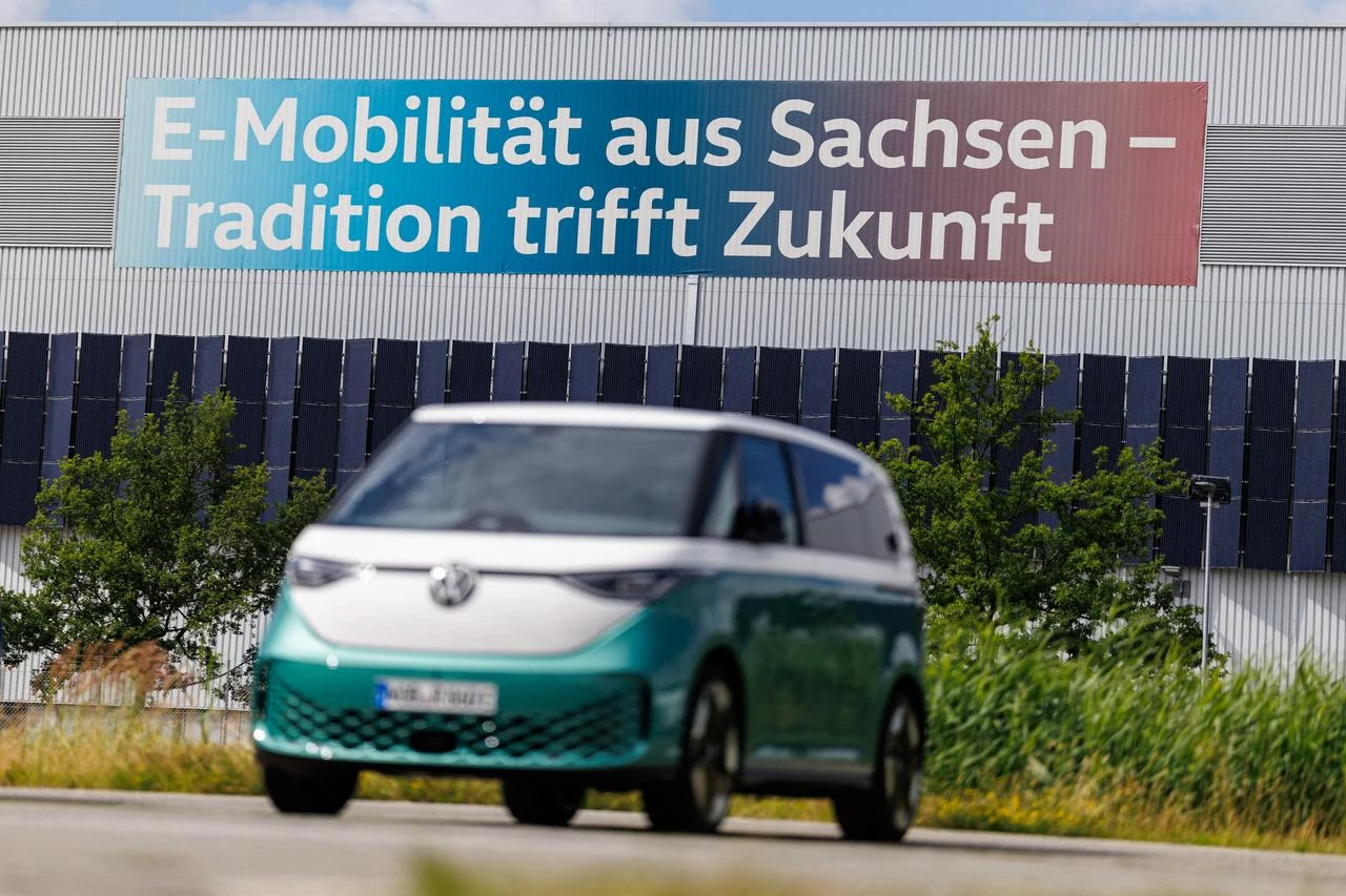 A general view at the Zwickau Volkswagen Plant on July 9, 2026 at the Zwickau, eastern Germany. (AFP photo)