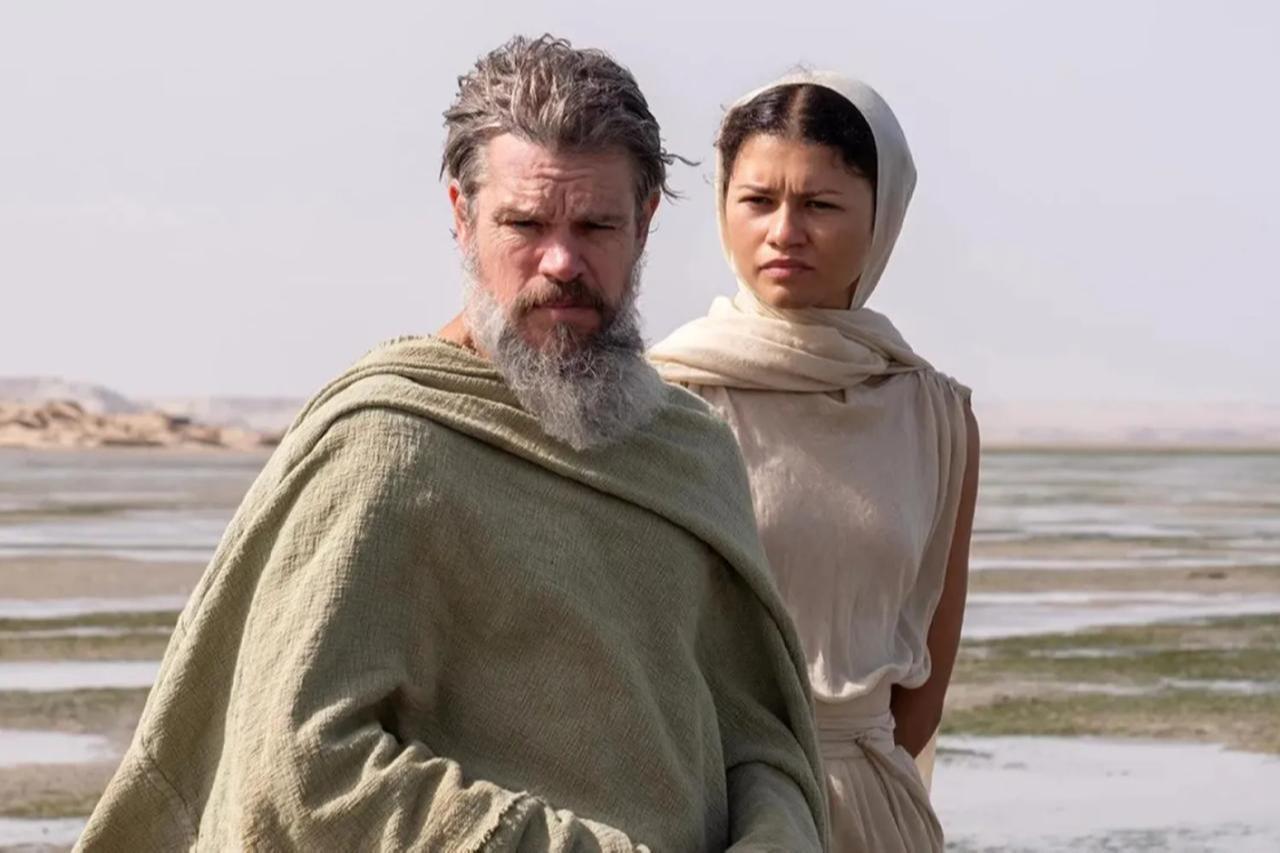 Matt Damon and Zendaya in The Odyssey. (Photo via Universal Pictures/Courtesy Everett Collection)
