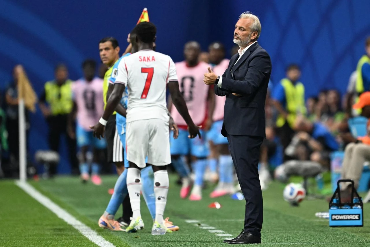 Congo DR's French head coach Sebastien Desabre gestures during the 2026 World Cup round of 32 match football between England and the Democratic Republic of Congo at the Atlanta Stadium in Atlanta, July 1, 2026. (AFP Photo)