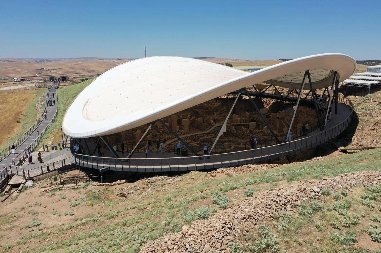 The excavation site at Gobeklitepe in Sanliurfa, described as the “zero point of history” with its 12,000-year-old past, accessed on July 20, 2026. (AA Photo)