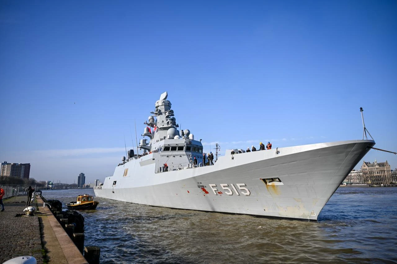 The Turkish Navy deploys four vessels for a NATO exercise in Rotterdam, South-Holland, the Netherlands, on February 26, 2026. (AA Photo)