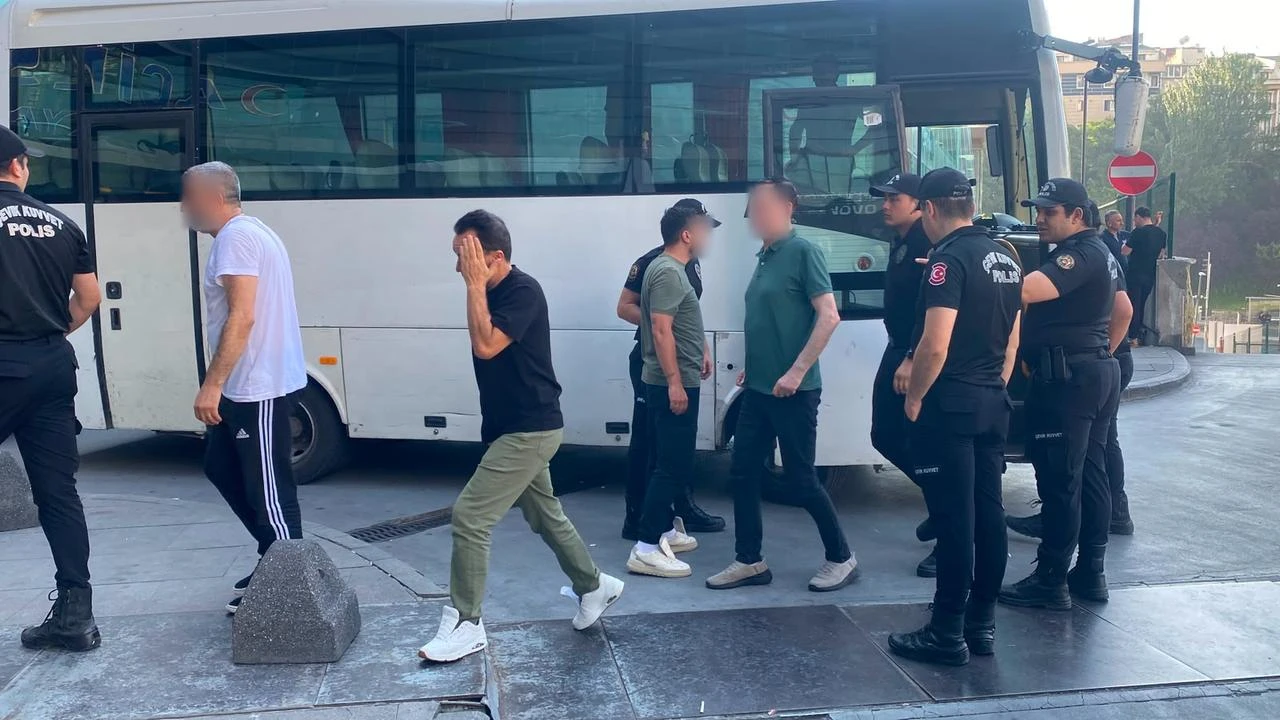 Police escort a detained suspect in an investigation into Ahbap Association to Istanbul courthouse in Istanbul, Türkiye, July 16, 2026. (IHA Photo)