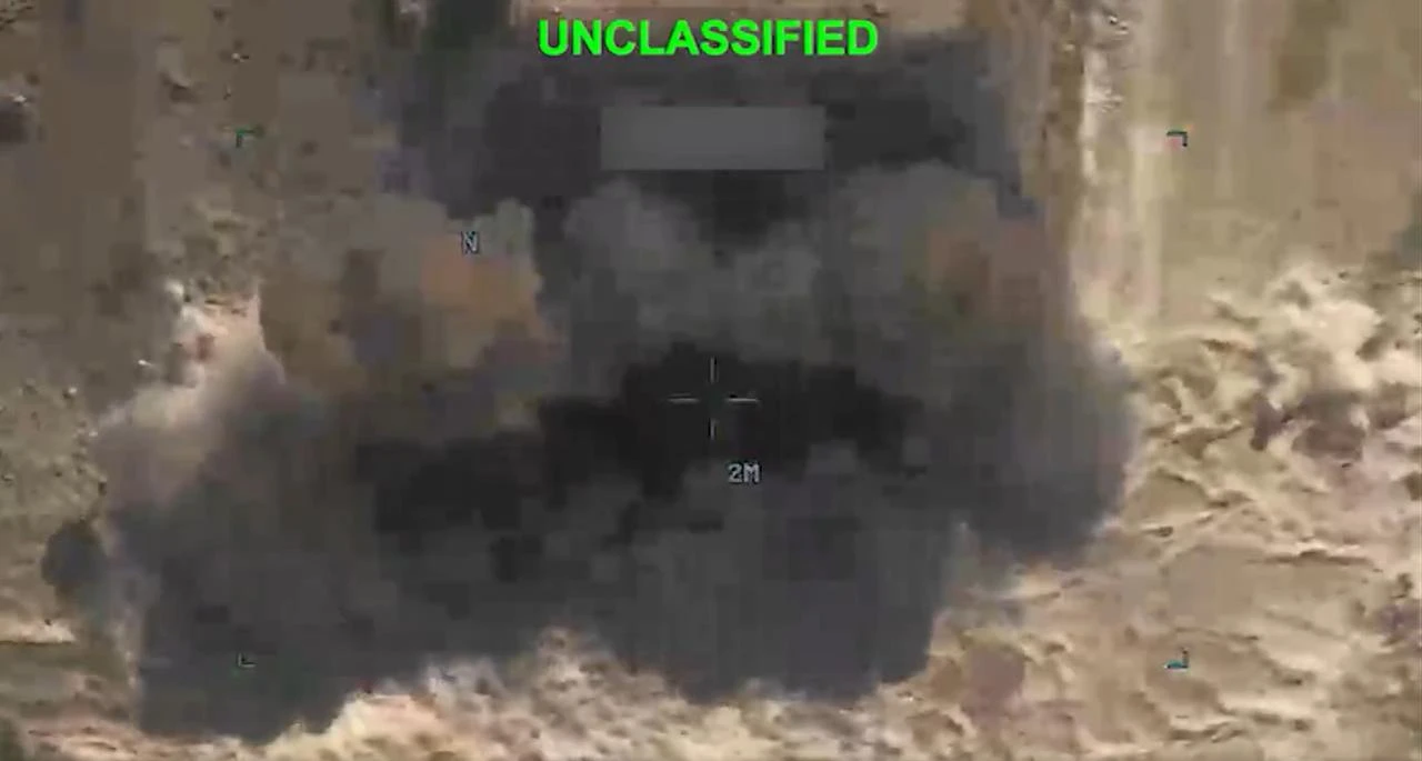A frame from video released by U.S. Central Command (CENTCOM), July 21, 2026. (Screenshot via X/@CENTCOM)