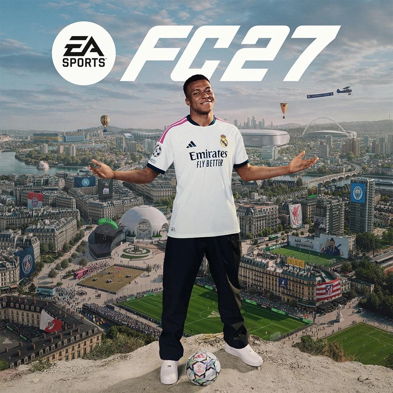 EA Sports' EA FC 27 cover art featuring Kylian Mbappe with a hidden 'Come to Besiktas' graffiti reference, accessed on July 23, 2026. (Photo via EA Sports)