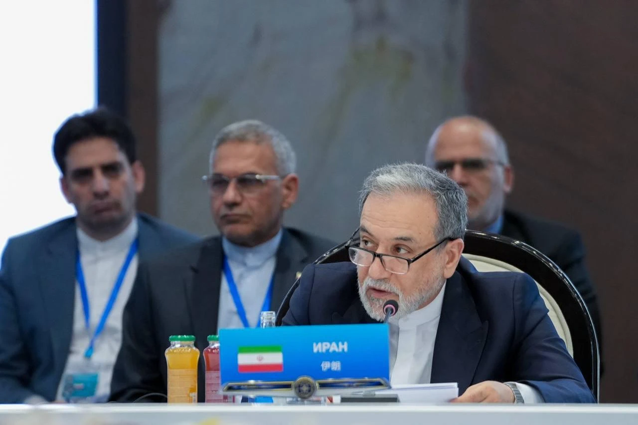 Iranian Foreign Minister Abbas Araghchi speaks at the Shanghai Cooperation Organization's Council of Foreign Ministers in Cholpon-Ata, Kyrgyzstan, July 24, 2026. (Photo via Telegram/s_a_araghchi)