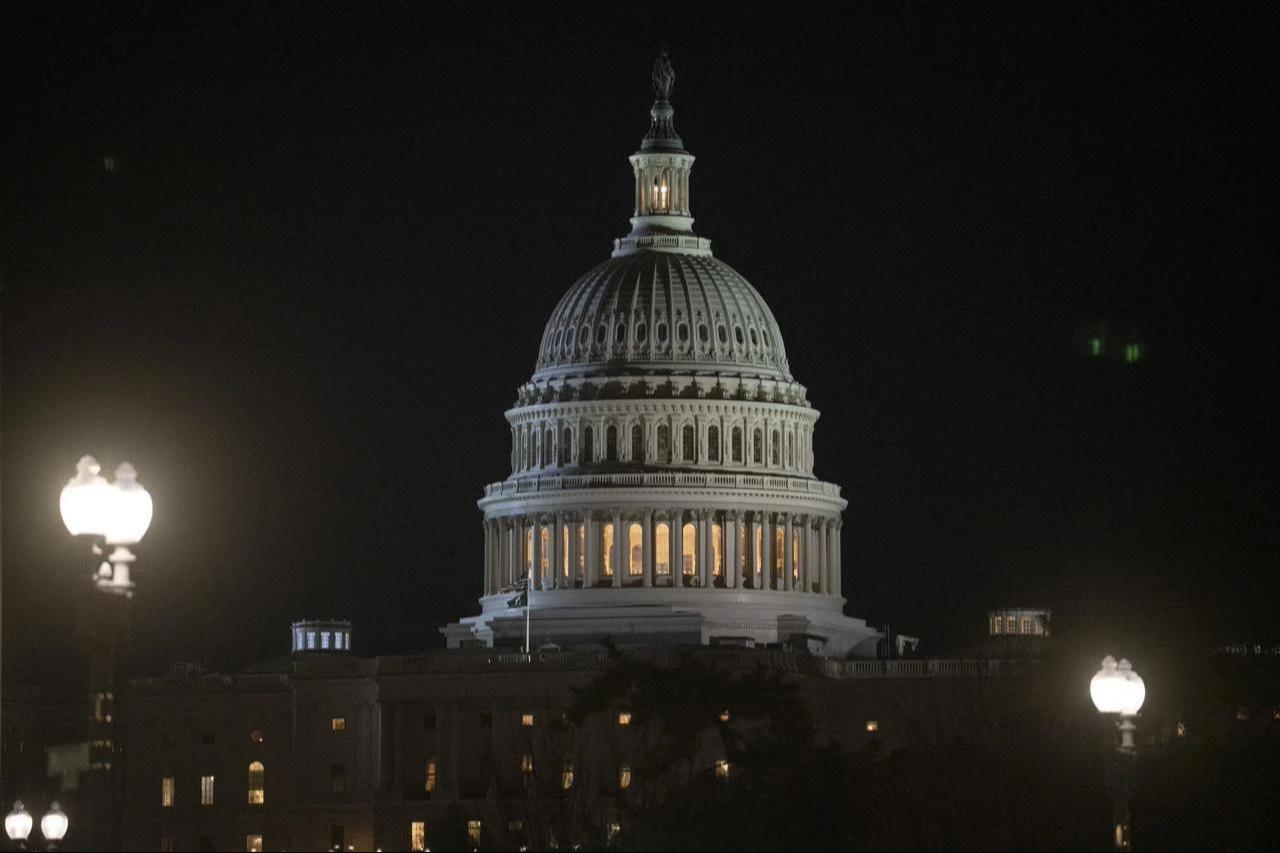 A general view of the U.S. Capitol building at the National Mall in Washington, DC, United States, February 24, 2026. (AA Photo)