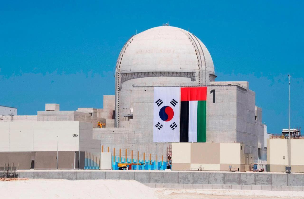 The Barakah Nuclear Energy Plant in the United Arab Emirates, built in partnership with South Korea, stands fully operational as the nation's first commercial nuclear power facility, date and time undisclosed. (AFP Photo)