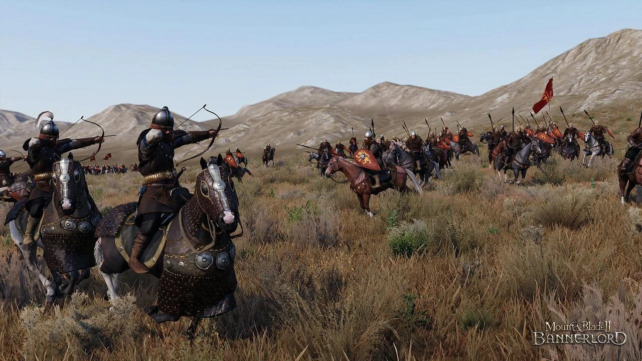 Screenshot from a field battle in Mount and Blade II: Bannerlord. (Photo via TaleWorlds Entertainment)