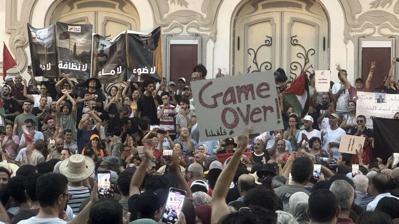 Thousands protest against President Saied in Tunis on Republic Day