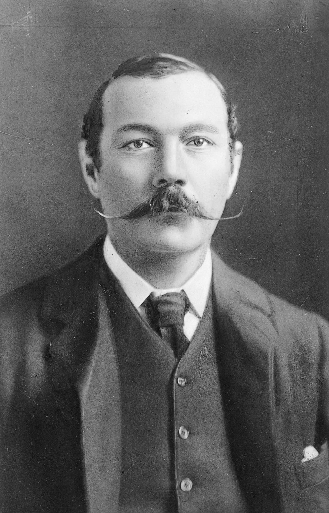 A portrait of British author and Sherlock Holmes creator Sir Arthur Conan Doyle. (Photo via Houdini & Doyle Wiki)