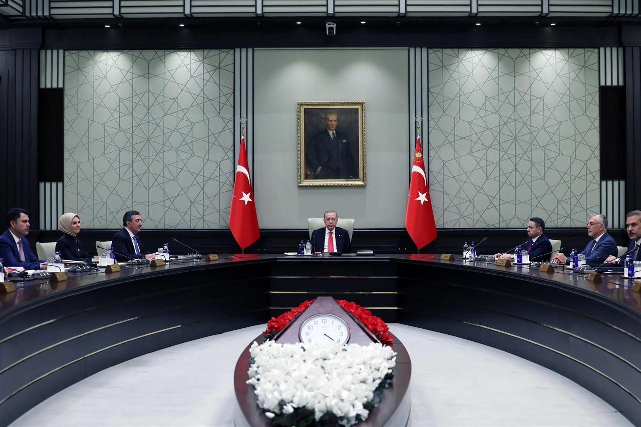The Turkish Presidential Cabinet convenes at the Presidential Complex under the chairmanship of Turkish President Recep Tayyip Erdogan, in Ankara, Türkiye, July 29, 2026. (Photo by Turkish Presidency/AA)