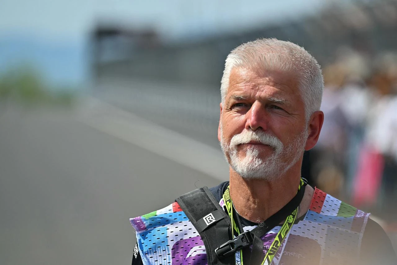 Czech President Petr Pavel looks on prior to the Formula One Hungarian Grand Prix at the Hungaroring racetrack in Mogyorod near Budapest, Hungary, on July 26, 2026. (AFP Photo)