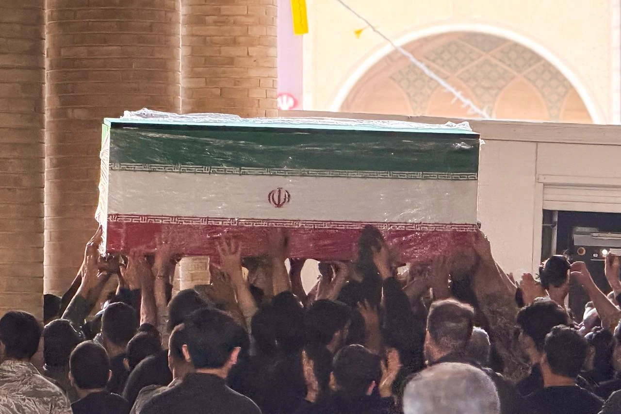 Mourners carry the coffin of Iran's slain supreme leader Ali Khamenei at the Grand Mosalla in Tehran, July 3, 2026. (AFP Photo)