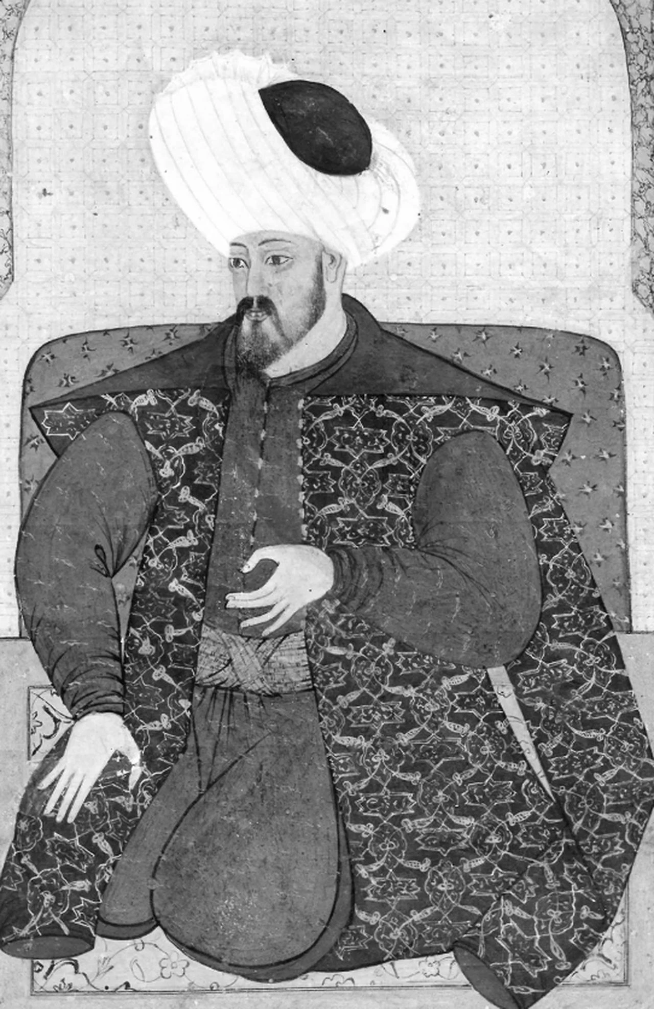 Osman I, miniature from a 16th-century manuscript illustrating the dynasty; in Istanbul University Library. (Image via Istanbul University Library)