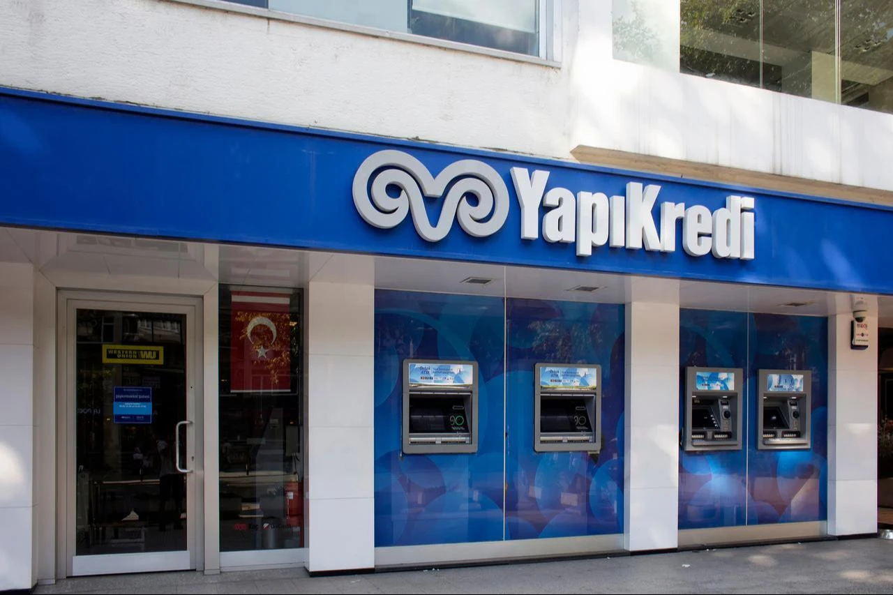 A Yapi Kredi bank branch on Bagdat Avenue in the Kadikoy district, Istanbul, Türkiye. (Adobe Stock Photo)