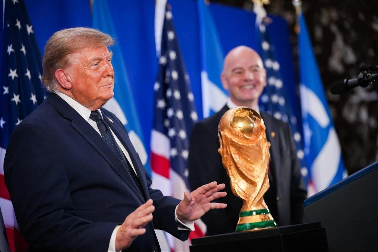 Gianni Infantino delivers remarks alongside Trump at a FIFA Reception at Trump Tower on July 17, 2026 in New York City. (AFP Photo)