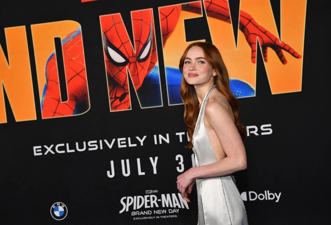 Sadie Sink poses on the red carpet at the world premiere of “Spider-Man: Brand New Day” in Los Angeles, U.S., July 27, 2026. (AFP Photo)