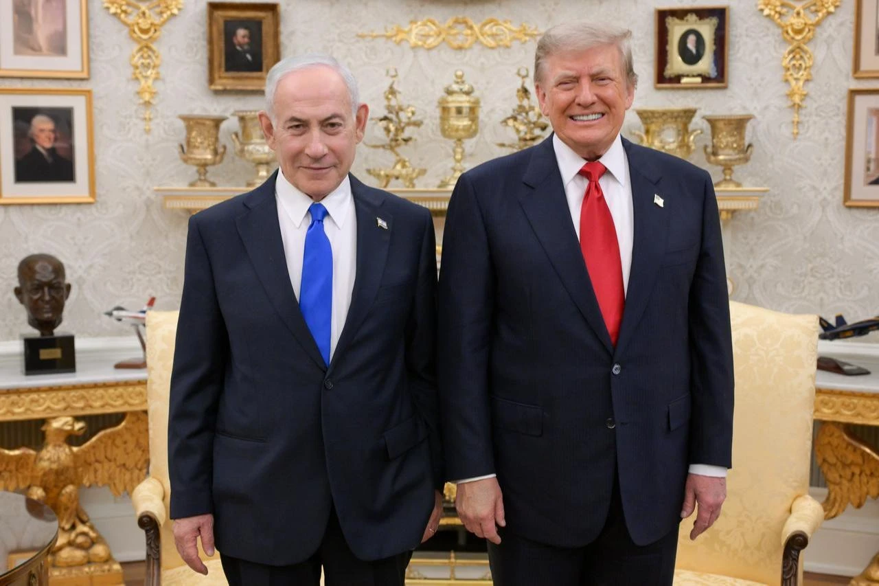 U.S. President Donald Trump meets Israeli Prime Minister Benjamin Netanyahu at White House in Washington DC, United States, July 28, 2026. (Ma’ayan Toaf (GPO)/Handout)