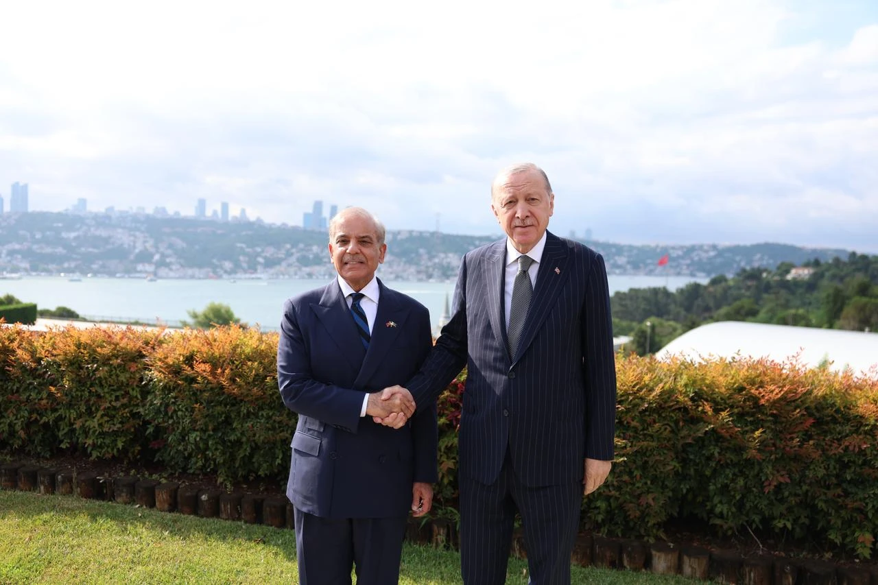 Erdogan calls to restrain 'war-addicted' Israel as he hosts Sharif in Istanbul