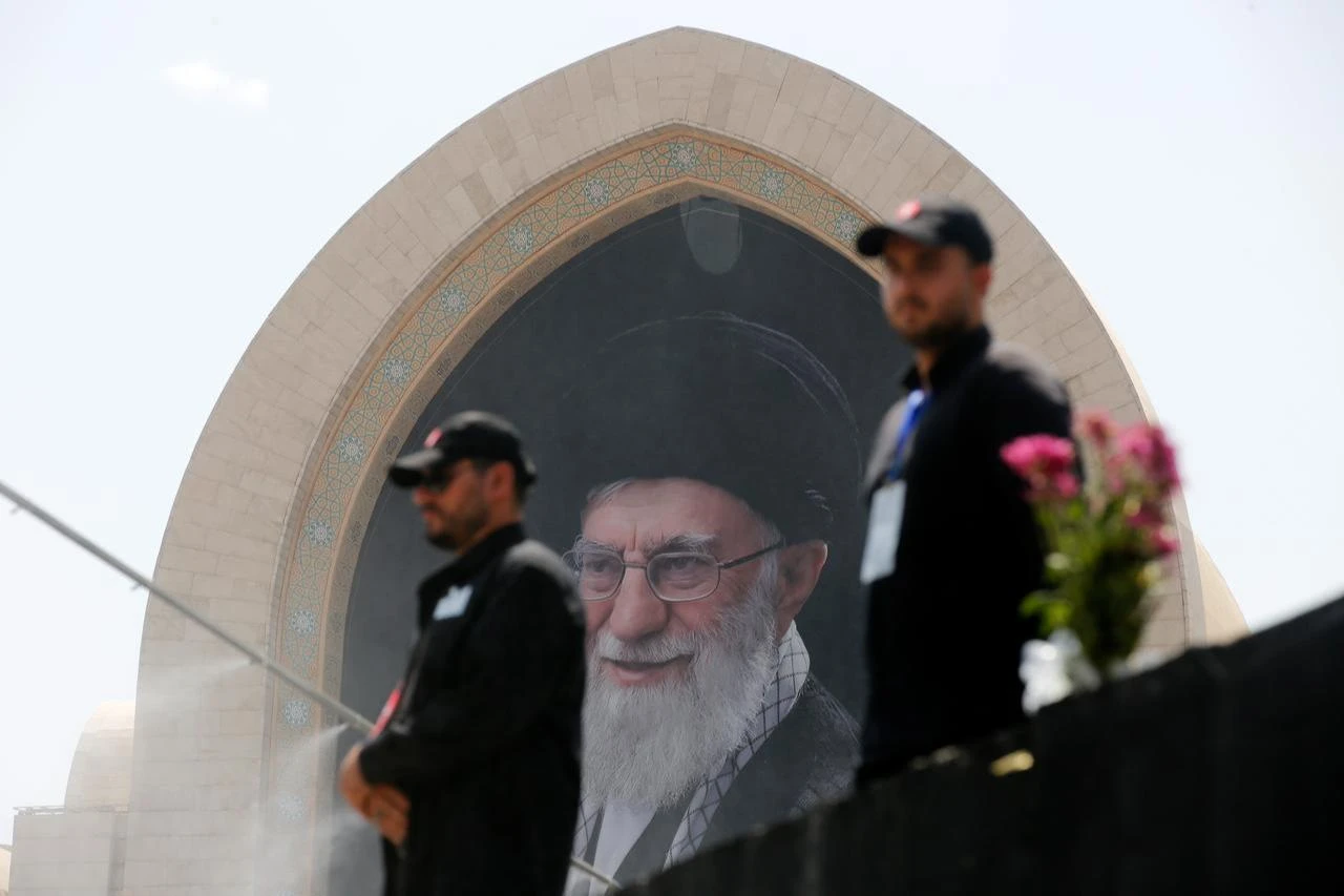 A farewell ceremony held for late Iranian Supreme Leader Ali Khamenei at the Imam Khomeini Mosalla Mosque in the capital city of Tehran, July 4, 2026. (AA Photo)