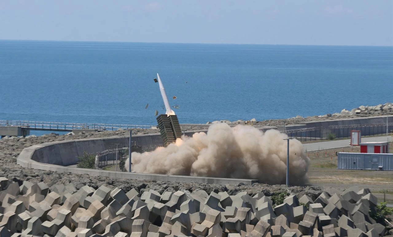 The photo shows the Tayfun Block-3 missile during a test on July 4, 2026. (AA Photo)