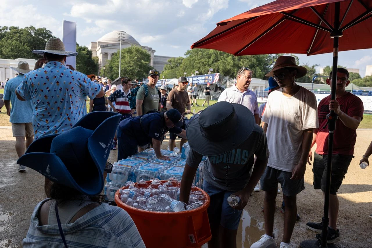 Visitors attend the Great American State Fair during the "Salute to America 250" Fourth of July celebrations on the National Mall in Washington, D.C., US, July 4, 2026. (AA Photo)