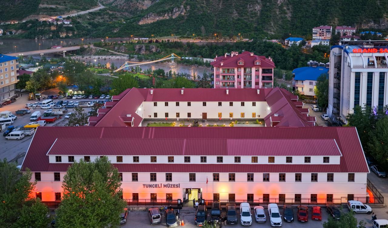 An aerial view shows Tunceli Museum, which was transformed from a former military barracks into one of Türkiye’s notable city and archaeology museums, Tunceli, Türkiye. (AA Photo)