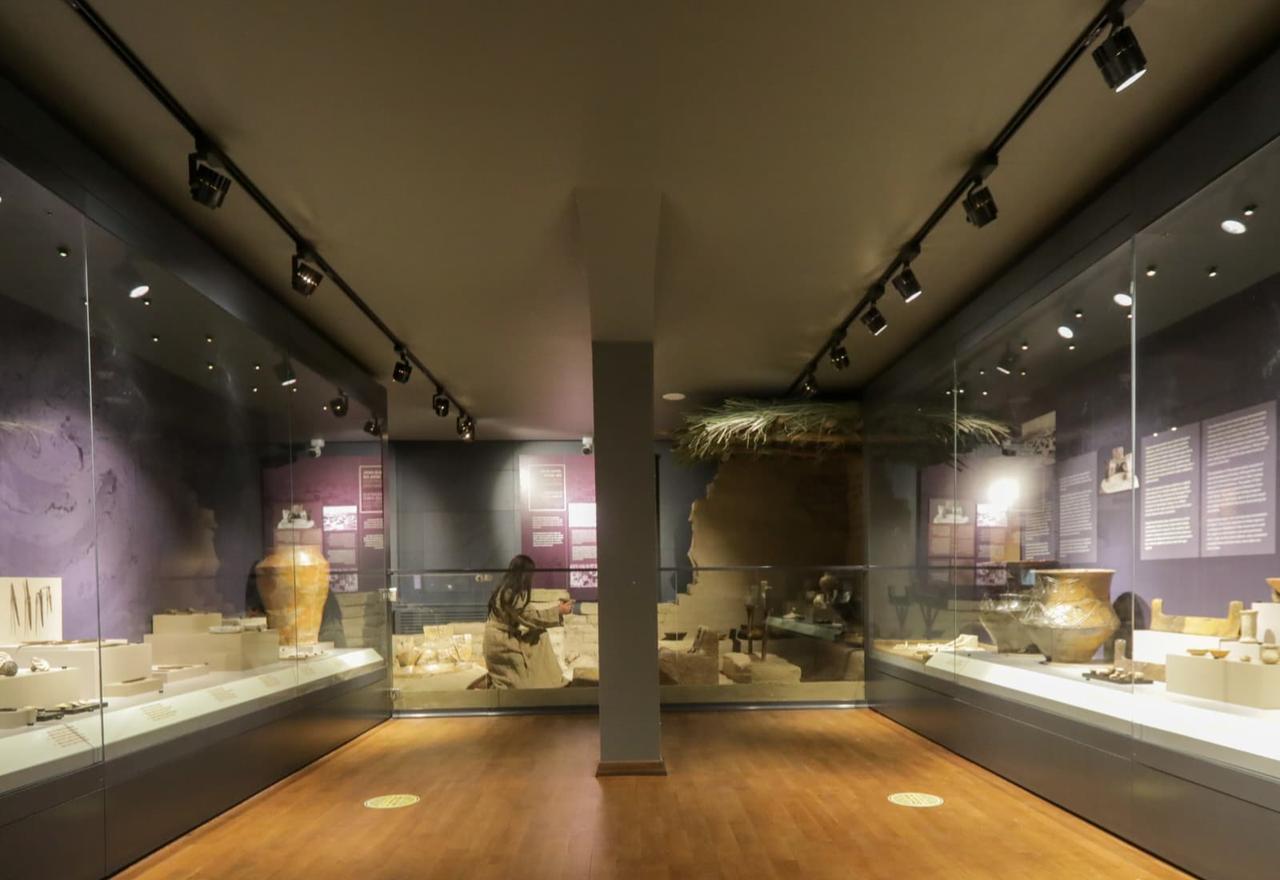 Archaeological artifacts are displayed inside Tunceli Museum, a restored former military barracks nominated for the 2026 DASA Award, Tunceli, Türkiye. (AA Photo)