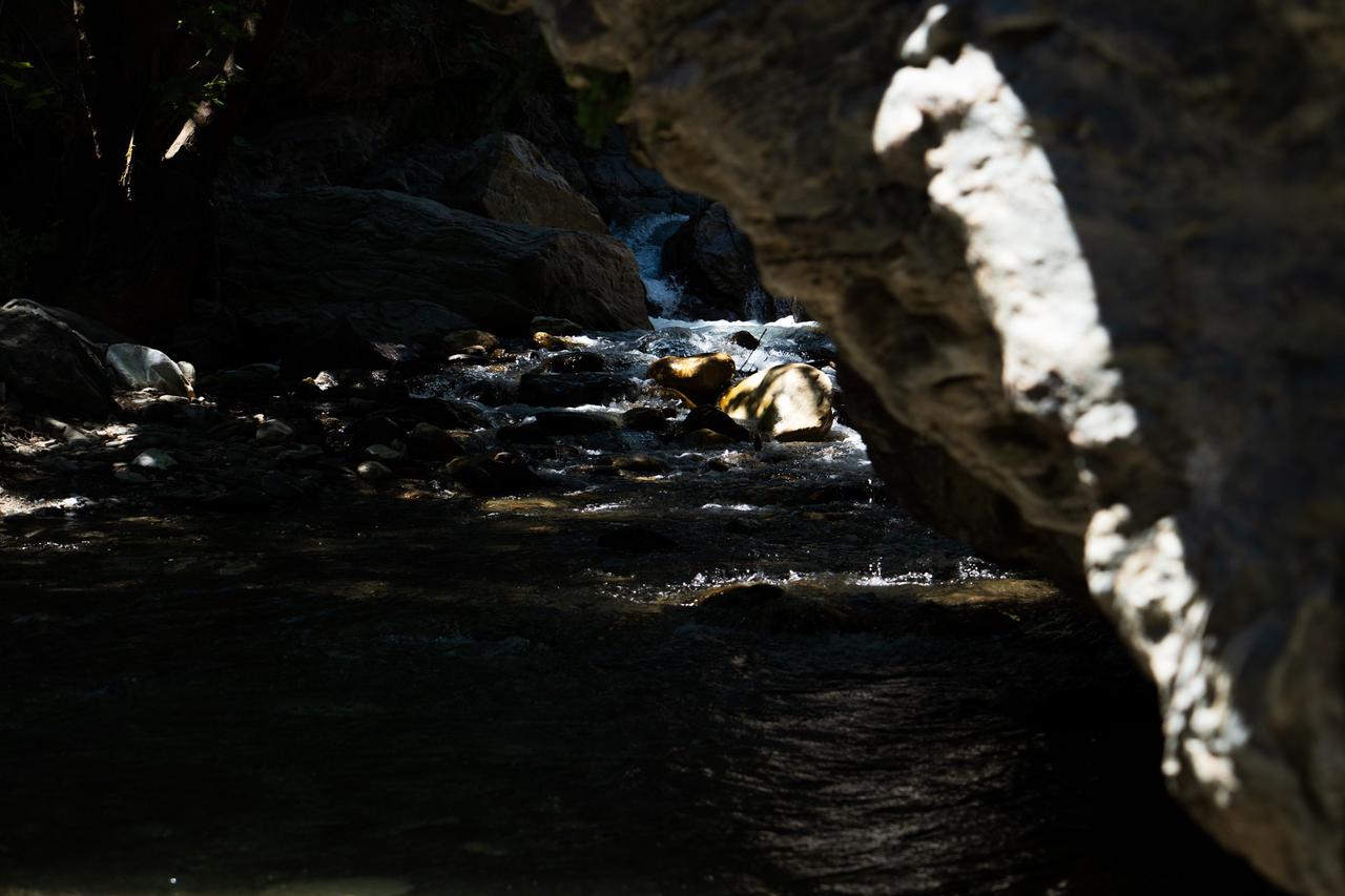 An aerial view shows the Tabak Deresi canyon and its cascading rock pools in Salihli, a rare natural landscape facing pressure from rising visitor numbers. (IHA Photo)